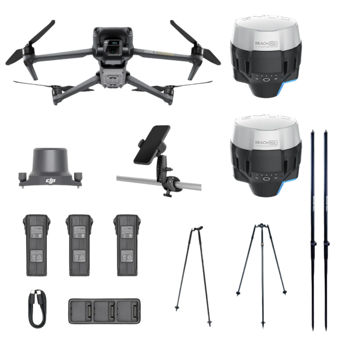 Mavic 3E RTK Kit with Emlid Base/Rover for GCPs