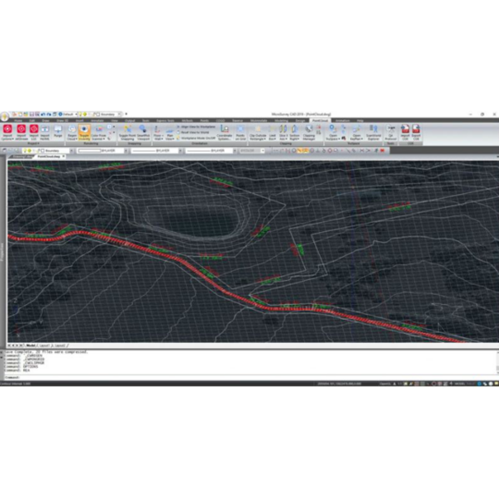 MicroSurvey CAD Application Layout