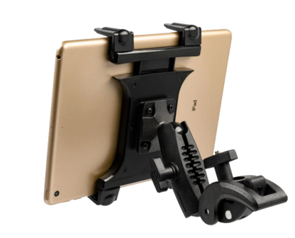 Pole Mount Tablet Holder Back View with Tablet